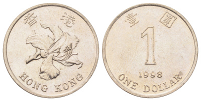 Гонконг 1 доллар 1998 KM 69a медно-никель UNC 4700-253
