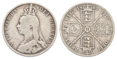 Великобритания 2 шиллинга (флорин) 1889 Виктория (1837-1901) KM 762, Spink 3925 серебро 441-645