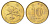 Гонконг 10 центов 1998 KM 66 сталь плакированная латунью UNC 4701-146