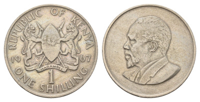 Кения 1 шиллинг 1967 Джомо Кениата KM 5 медно-никель 4662-556