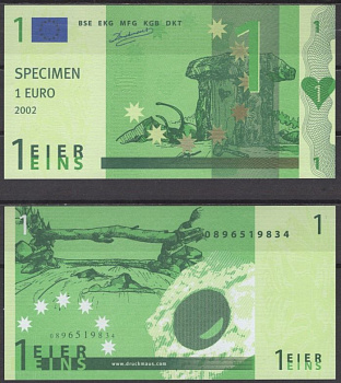 Европа 1 eier 2002 бумага UNC (пресс) 7196-1-3