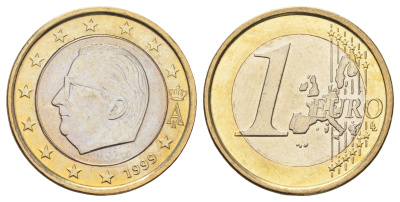 Бельгия 1 евро 1999 Альберт II (1993-2013) KM 230 биметалл UNC 4654-711