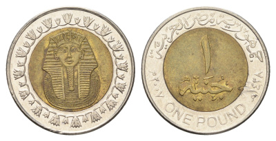 Египет 1 фунт 2007 сфинкс KM 940a биметалл 4660-1036