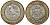 Мексика 10 песо 1999 Мо, бог Тонатиуха с огненной маской KM 616 биметалл UNC 4367-1046