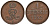 Ганновер 1 пфенниг 1852 B, Георг V, год тип KM 216, AKS 154, J. 82 медь 4594-441