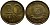 ГДР 20 пфеннигов 1969 А, первый год KM 11 латунь UNC 4398-1137