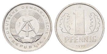 ГДР 1 пфенниг 1979 A KM 8.2 алюминий 4697-569