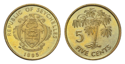 Сейшельские Острова (Сейшелы) 5 центов 1995 KM 47 латунь UNC 4618-654