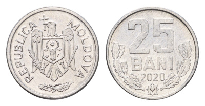 Молдавия (Молдова) 25 бань (бани) 2020 KM 3 алюминий UNC 4694-1115
