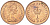 Великобритания 1/2 пенни 1971 Елизавета II (1952-2022) KM 914, Spink 4239 бронза 4392-1222