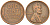 США 1 ЦЕНТ 1942 D, ЛИНКОЛЬН KM 132 бронза 218-425
