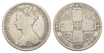 Великобритания 2 шиллинга (флорин) 1872 Виктория (1837-1901) KM 746.2, Spink 3893 серебро 443-1412