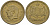 Монако 2 франка 1945 Луи II (1922-1949) KM 121а алюминиевая бронза 73-1426