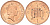 Великобритания 1 пенни 1994 Елизавета II (1952-2022) KM 935a, Spink 4391 (B4) сталь плакированная медью 27-825