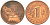ФРГ 1 ПФЕННИГ 1984 J KM 105, J.380 сталь плакированная медью 4396-1535