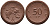 Саксония 50 пфеннигов 1921 виноград и лопата J. N 54 фарфор 1094-6-84