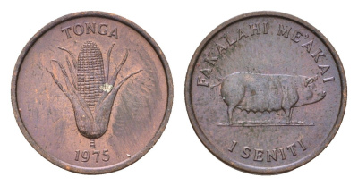 Тонга 1 сенити 1975 ФАО KM 42 бронза UNC 4160-816
