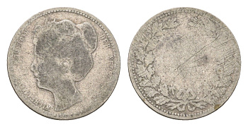 Нидерланды 25 центов 1896-1906 Вильгельмина (1890-1948) KM 120 серебро 4682-1147