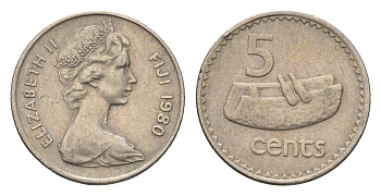 Фиджи 5 центов 1980 KM 29 медно-никель 4697-722