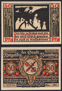 Германия, Наумбург 50 пфеннигов 1920 Grabowski 928.2а бумага 7555-42-1-1