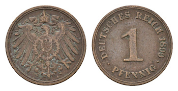 Германия 1 пфенниг 1907 A KM 10, J. 10 медь 4685-435
