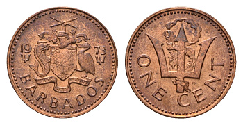 Барбадос 1 цент 1973 KM 10 бронза UNC 112-147