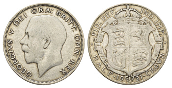 Великобритания 1/2 кроны 1921 Георг V (1910-1936) KM 818.1a, Spink 4021 серебро 4667-231