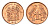ЮАР 1 цент 1998 герб, капские воробьи KM 170 сталь плакированная медью UNC 4694-228