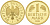ФРГ 1 марка 2001 J, специальный чекан J 481, KM 203 золото PROOF 00-811-06
