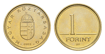 Венгрия 1 форинт 2003 KM 692 никель латунь UNC 105-116