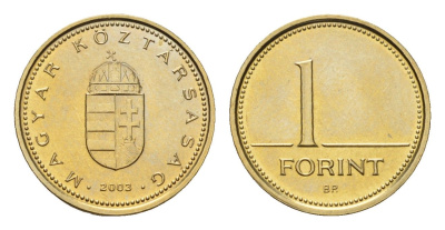 Венгрия 1 форинт 2003 KM 692 никель латунь UNC 105-116