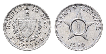 Куба 1 сентаво 1970 KM 33.1 алюминий 4687-1011