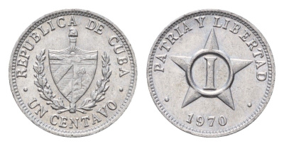 Куба 1 сентаво 1970 KM 33.1 алюминий 4687-1011