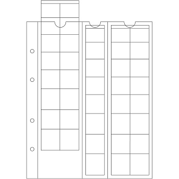 Лист в альбом 'Optima' для монет, на 40 ячеек. Leuchtturm. 308740
