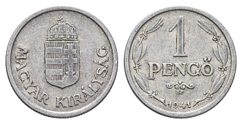 Венгрия 1 пенге 1941 ВР KM 521 алюминий 181-1136