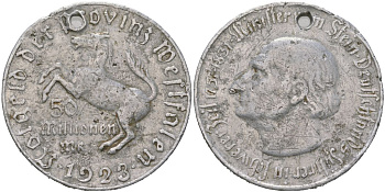 Вестфалия 50000000 марок 1923 отверстие Funck 645.13 алюминий 00-00
