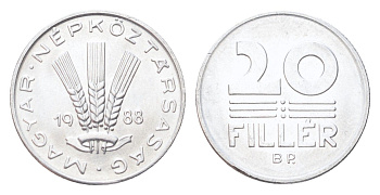Венгрия 20 филлеров 1988 KM 573 алюминий UNC 4705-1111