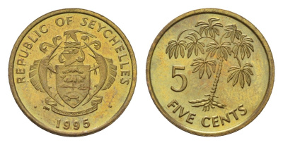 Сейшельские Острова (Сейшелы) 5 центов 1995 KM 47 латунь UNC 4618-768