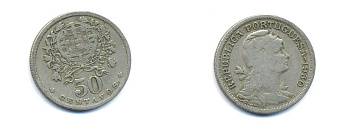 Португалия 50 сентаво 1930 KM 577 медно-никель 4379-1046