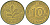 ФРГ 10 ПФЕННИГОВ 1976 J KM 108, J. 383 сталь плакированная латунью 219-512