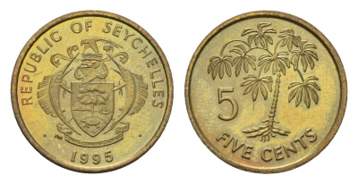 Сейшельские Острова (Сейшелы) 5 центов 1995 KM 47 латунь UNC 4618-669