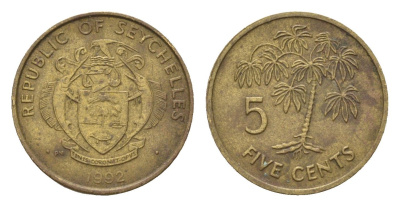 Сейшельские Острова (Сейшелы) 5 центов 1992 KM 47 латунь 4669-461