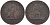 Испания 5 сентимо 1870 ОМ, лев со щитом KM 662 (Y53) медь 28-541