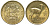 Перу 1/2 соля 1974 альпака KM 260 латунь aUNC 4605-451