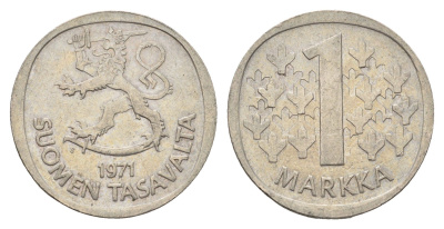 Финляндия 1 марка 1971 KM 49a медно-никель 4637-217