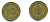 ФРГ 10 ПФЕННИГОВ 1950 J KM 108, J.383 сталь плакированная латунью 89-1721