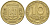 Украина 10 копеек 1992 5 ягод около К KM 1.1 a латунь 116-621