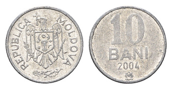 Молдавия (Молдова) 10 бань (бани) 2004 KM 7 алюминий 4694-1048