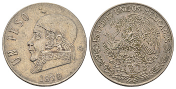 Мексика 1 песо 1979 Хосе Мария Морелос KM 460 медно-никель 4590-1233