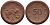 Саксония 50 пфеннигов 1921 виноград и лопата J. N 54 фарфор UNC 1094-8-33